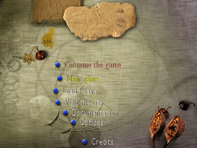 Egypt II The Heliopolis Prophecy title screen for Playstation
